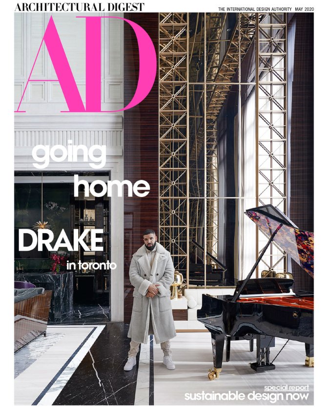 The cover of an Architectural Digest magazine from 2020, in which Nate Berkus Interiors' work is featured.