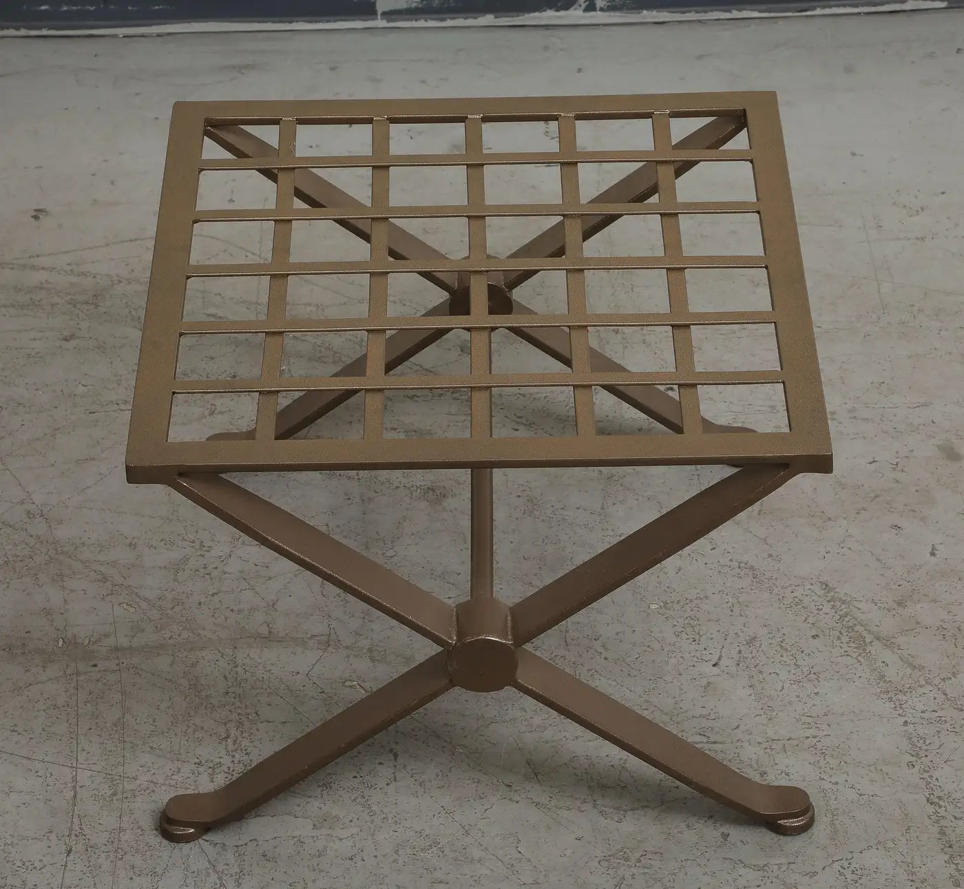 Pair of Contemporary Herringbone X-Form Bronze Benches