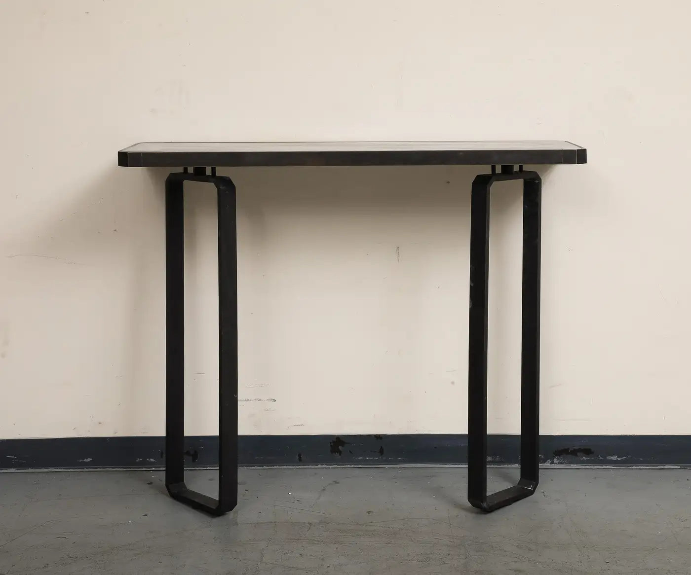 Modern Iron Wall-Mounted Officina Ciani Console with New Marble Top