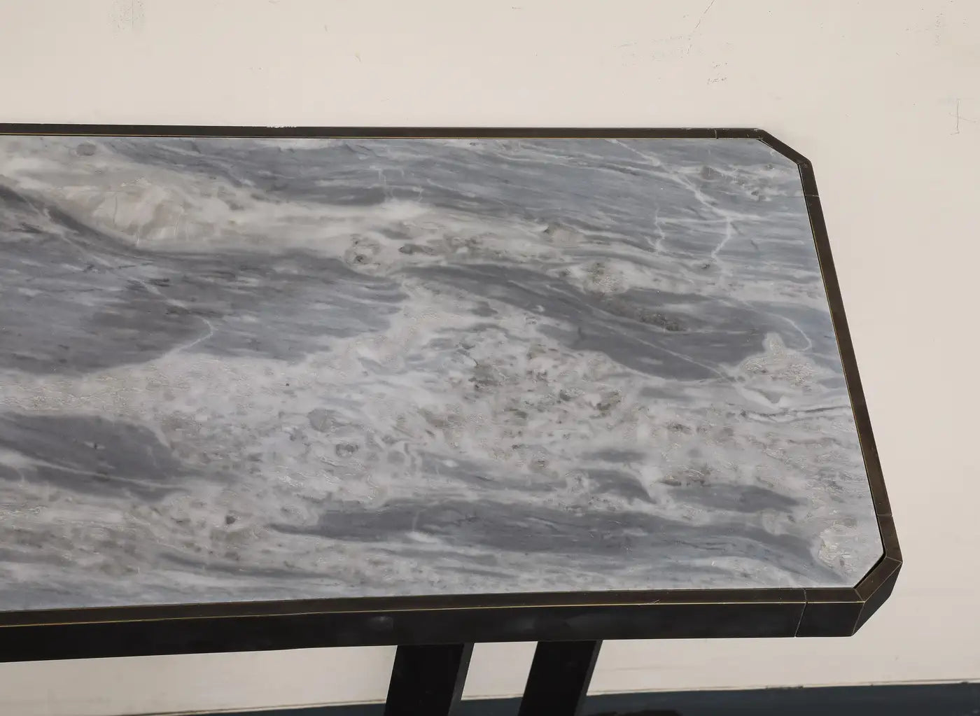 Modern Iron Wall-Mounted Officina Ciani Console with New Marble Top