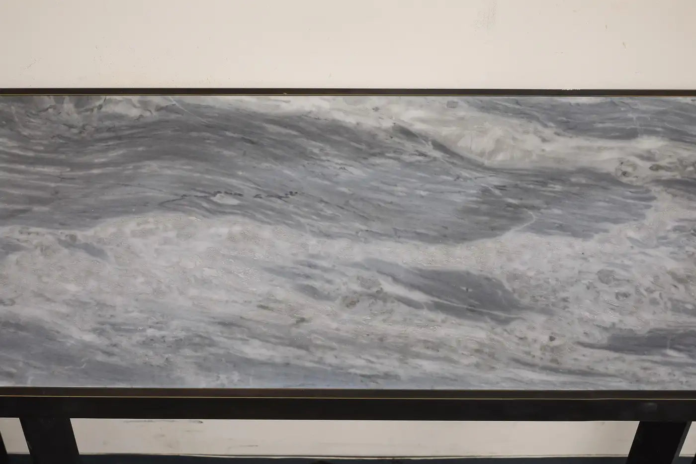 Modern Iron Wall-Mounted Officina Ciani Console with New Marble Top