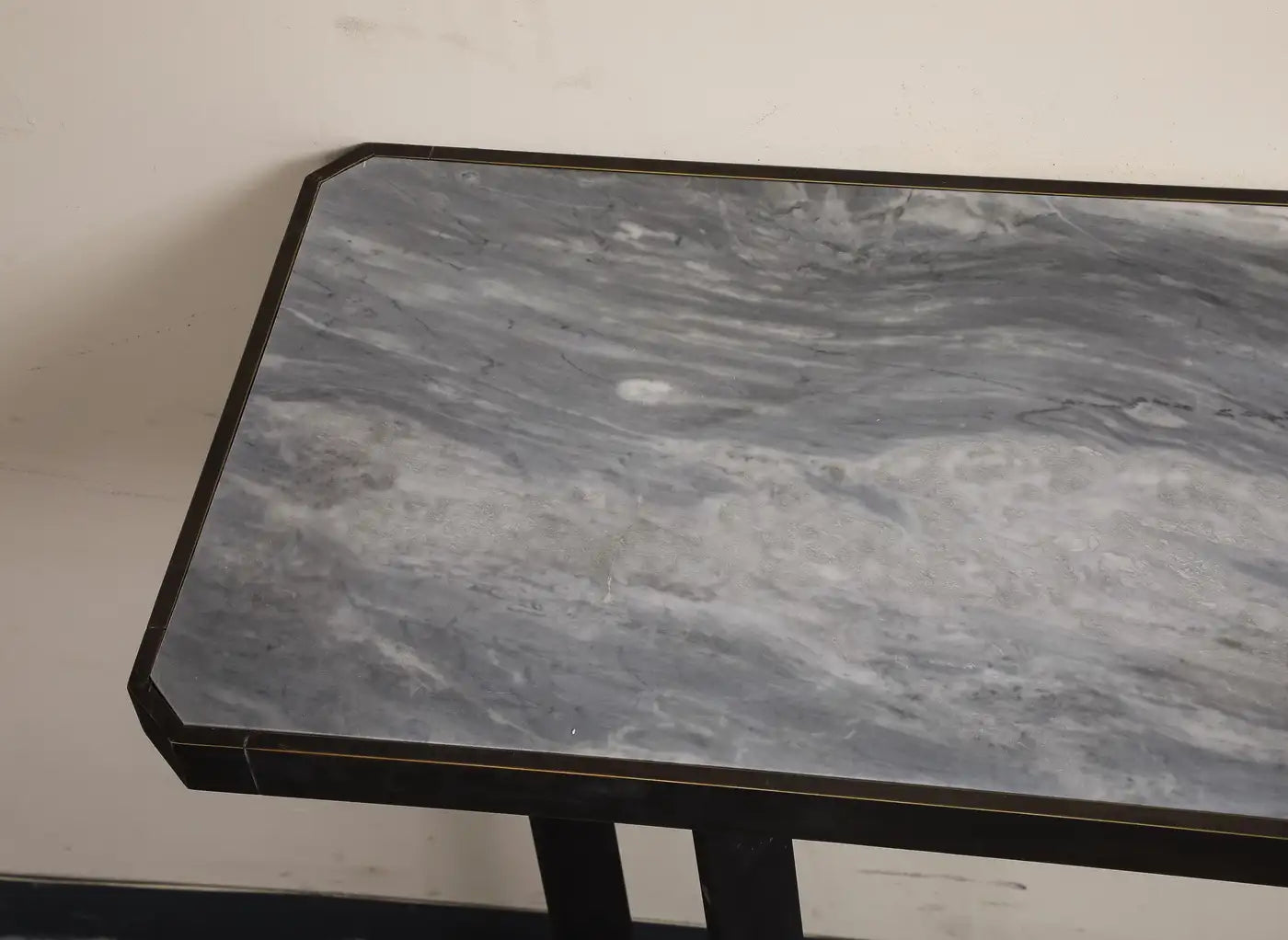 Modern Iron Wall-Mounted Officina Ciani Console with New Marble Top