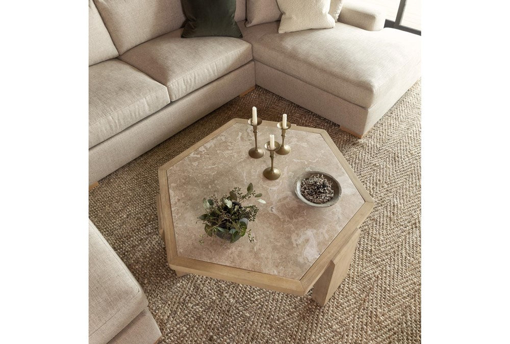 Voyage Hexagonal Marble Coffee Table