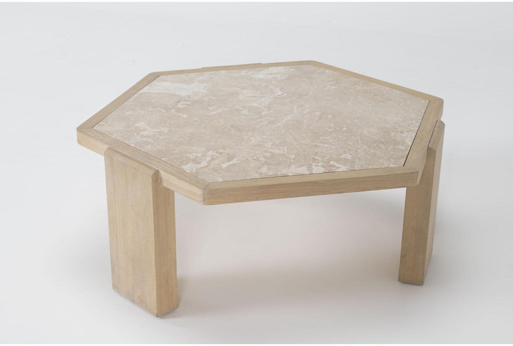 Voyage Hexagonal Marble Coffee Table