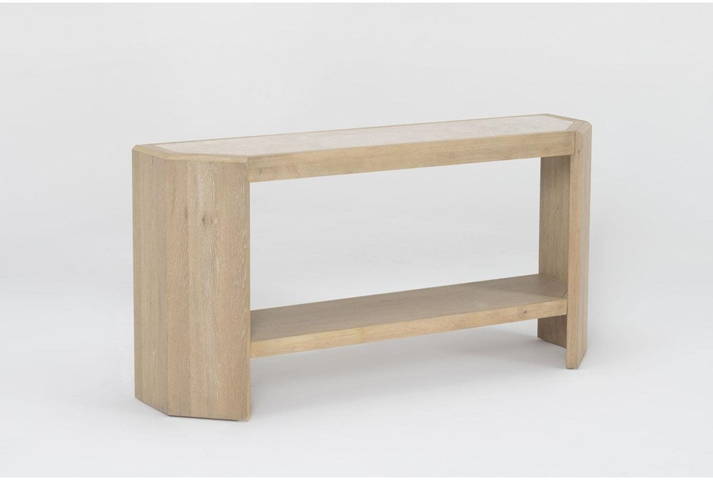 Voyage Demilune Marble Console Table