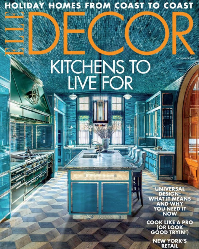The cover of an Elle Decor Magazine from 2019, in which Nate Berkus interiors work is featured.