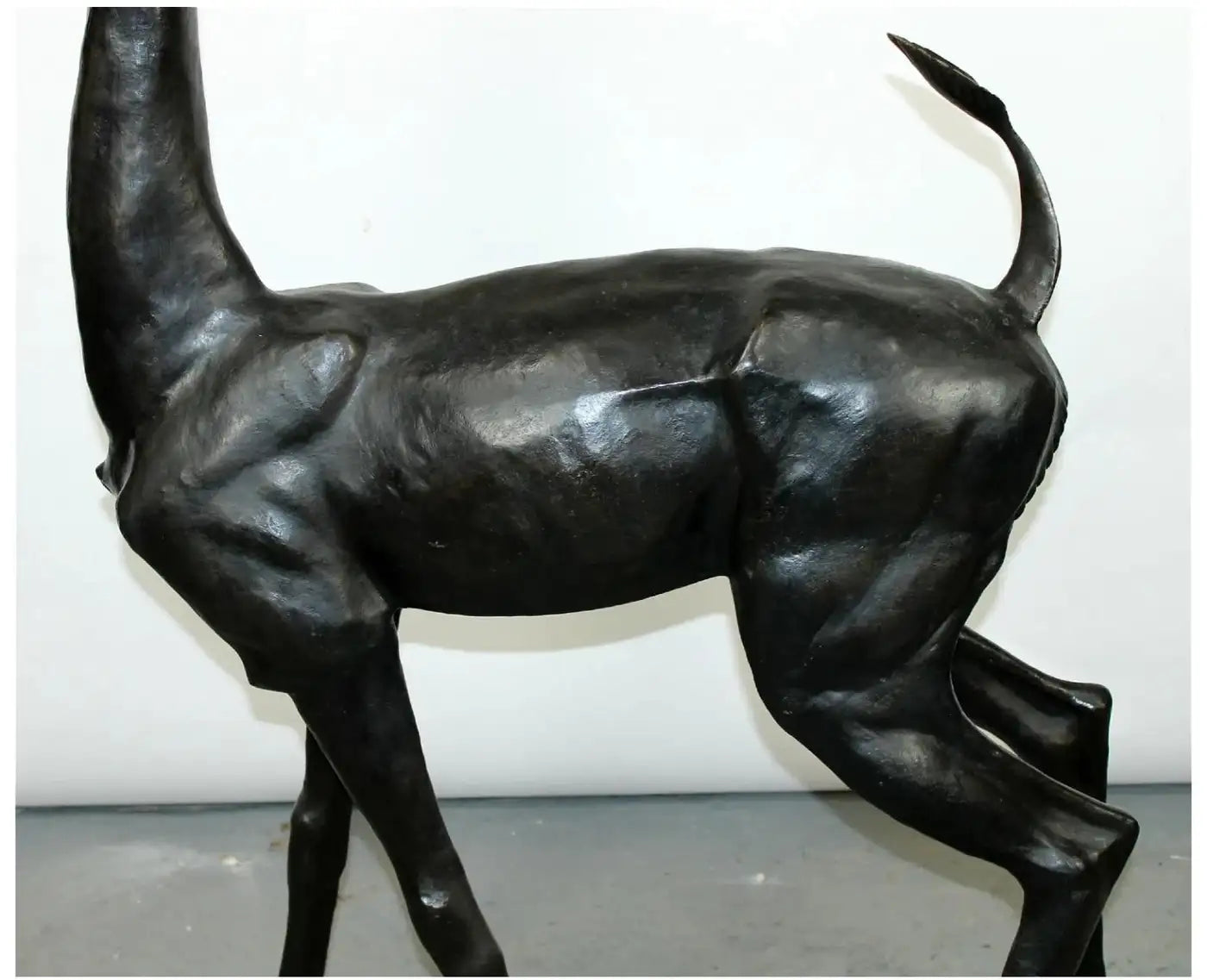 Impressive Bronze Gazelle Sculpture by Max Turner, Signed, 1976