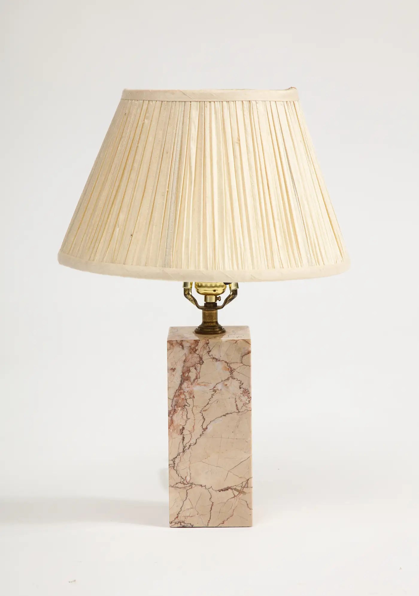 Midcentury Modern Pink Marble Table Lamp attributed to T.H. Robsjohn-Gibbings