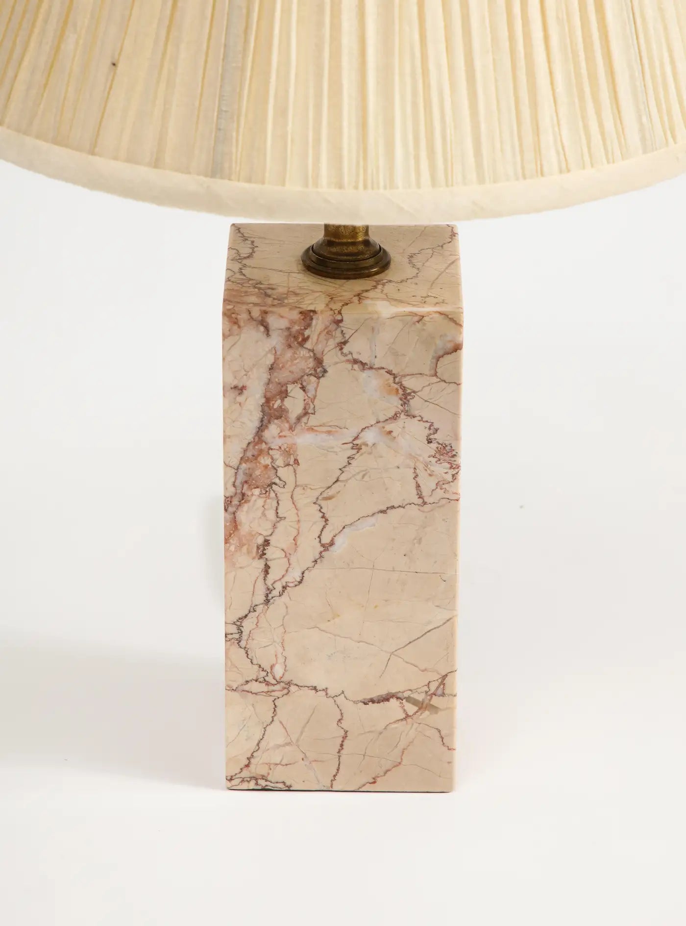 Midcentury Modern Pink Marble Table Lamp attributed to T.H. Robsjohn-Gibbings