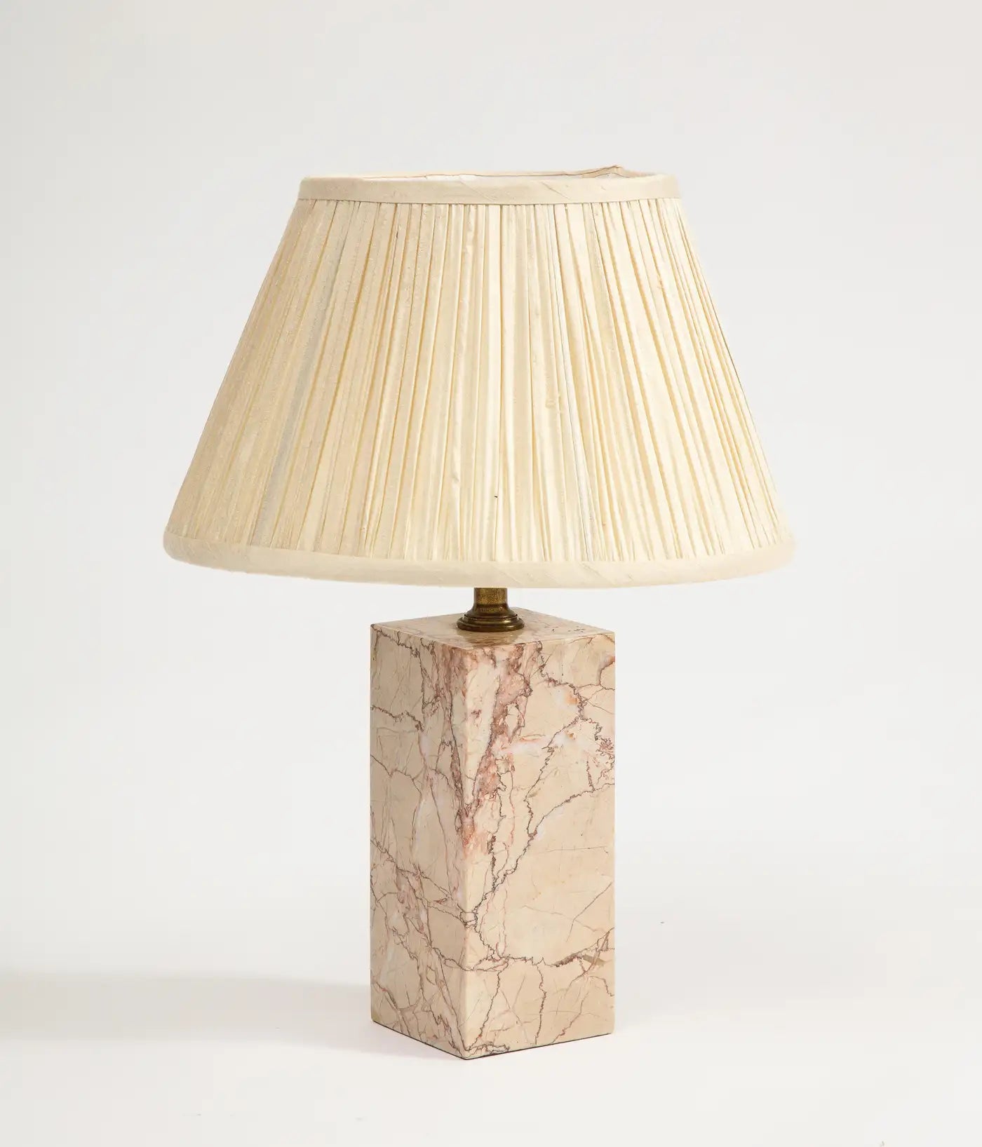 Midcentury Modern Pink Marble Table Lamp attributed to T.H. Robsjohn-Gibbings