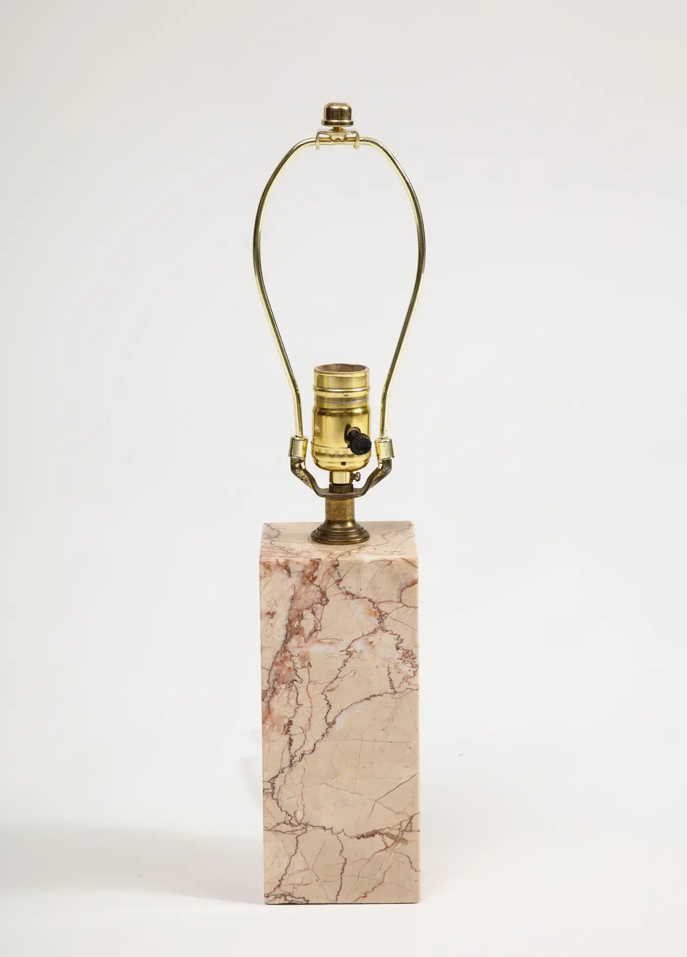 Midcentury Modern Pink Marble Table Lamp attributed to T.H. Robsjohn-Gibbings