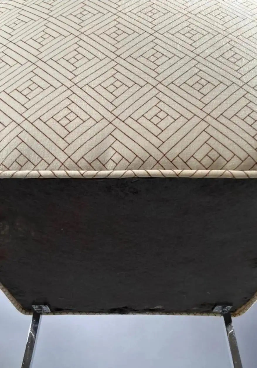 1970s Chromed Steel and Velvet Bar Stools, Set of 5