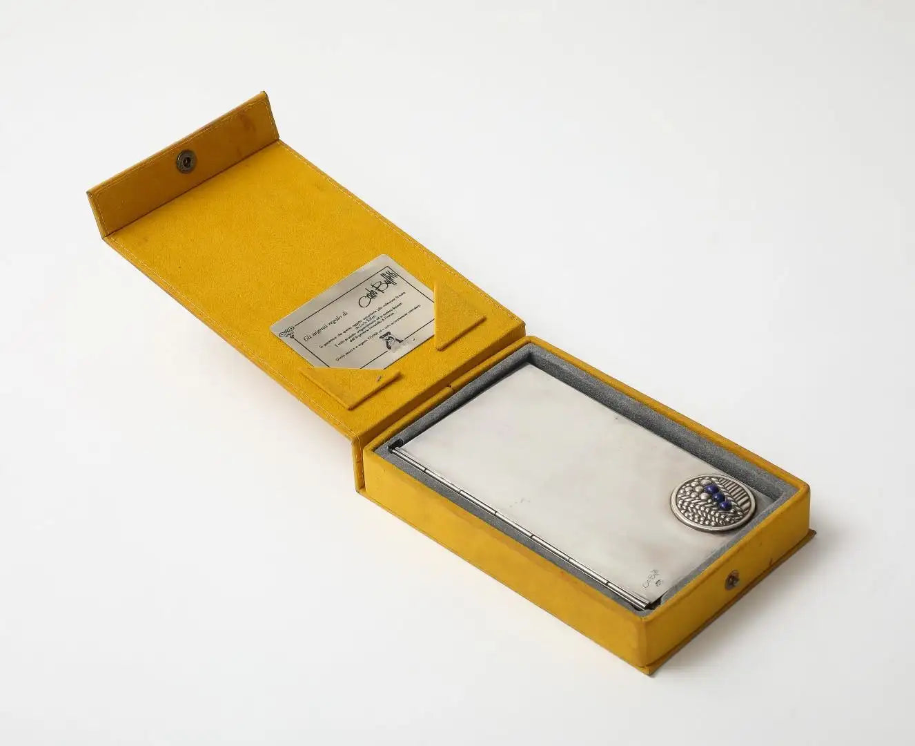 Carlo Buffetti Sterling Silver Address Book With Original Box, C. 1970