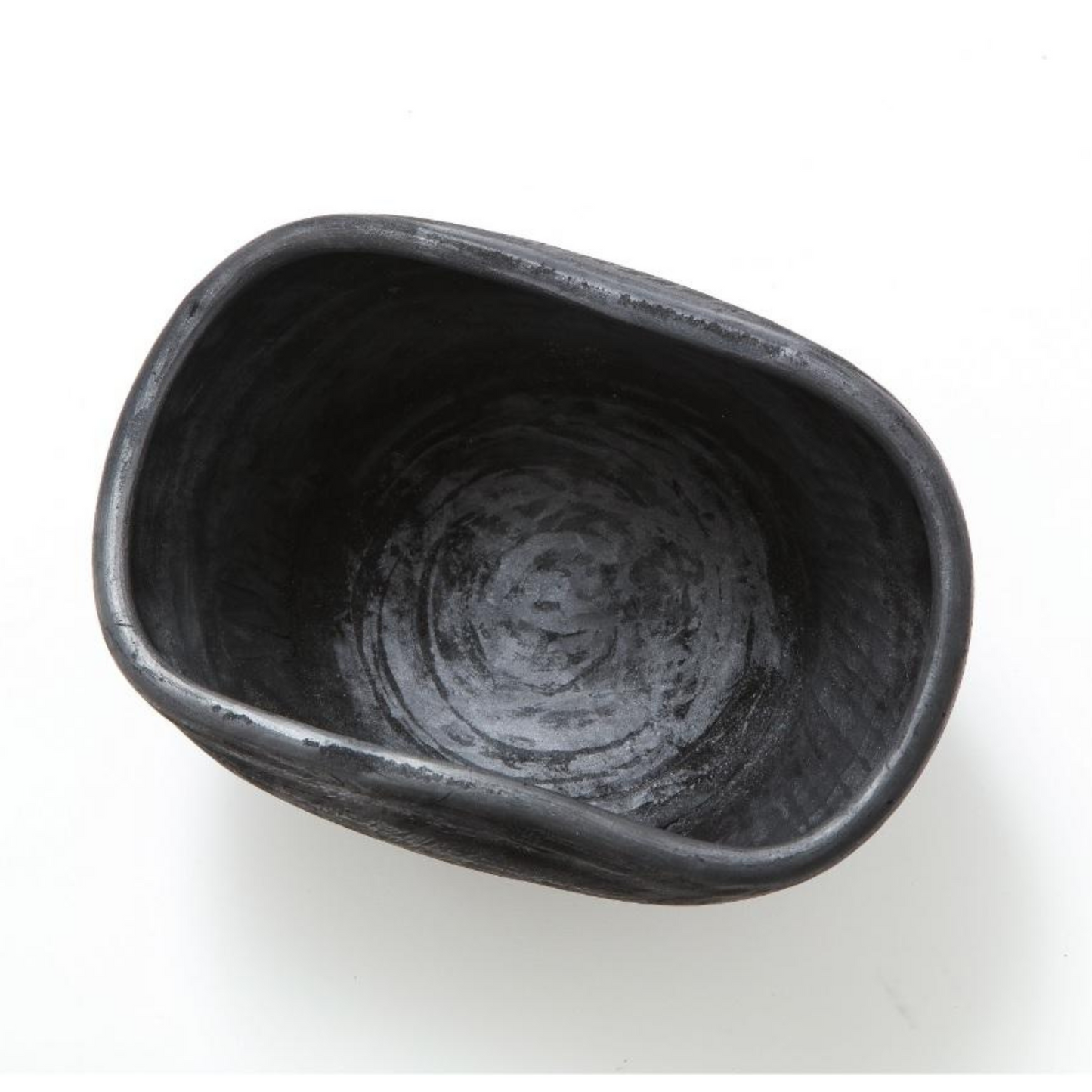 Charcoal and Silver Finish Terracotta "Carbone" Bowl by Facto Atelier Paris