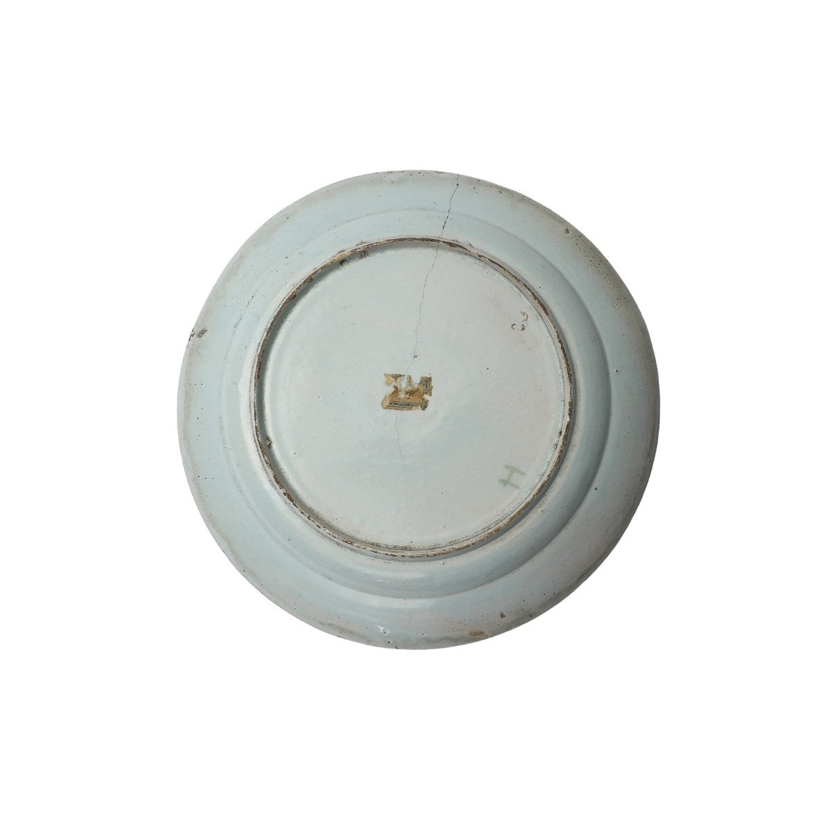 Early 18th C. Delft Manganese Tin Glazed Charger