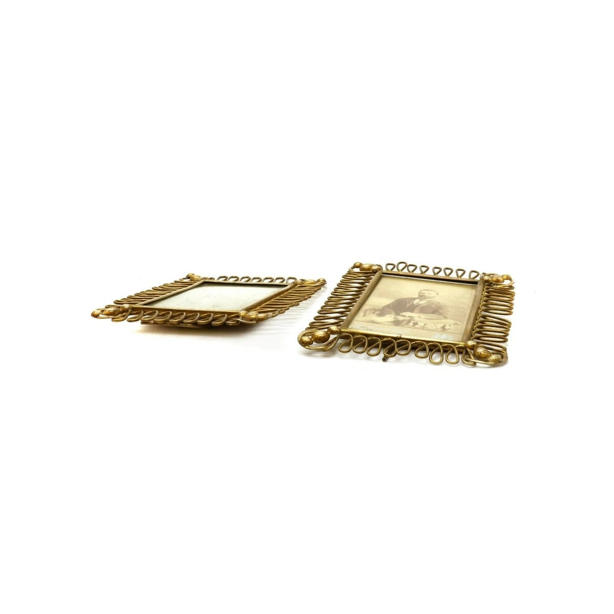 Pair of English Brass Frames, C. 1900