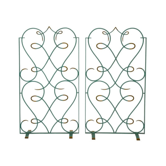 French Art Deco Wrought Iron Fire Screens attributed to Gilbert Poillerat
