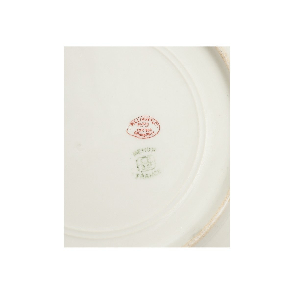 Set of Seven French Porcelain Charles Pillivuyt & Cie Dinner Plates