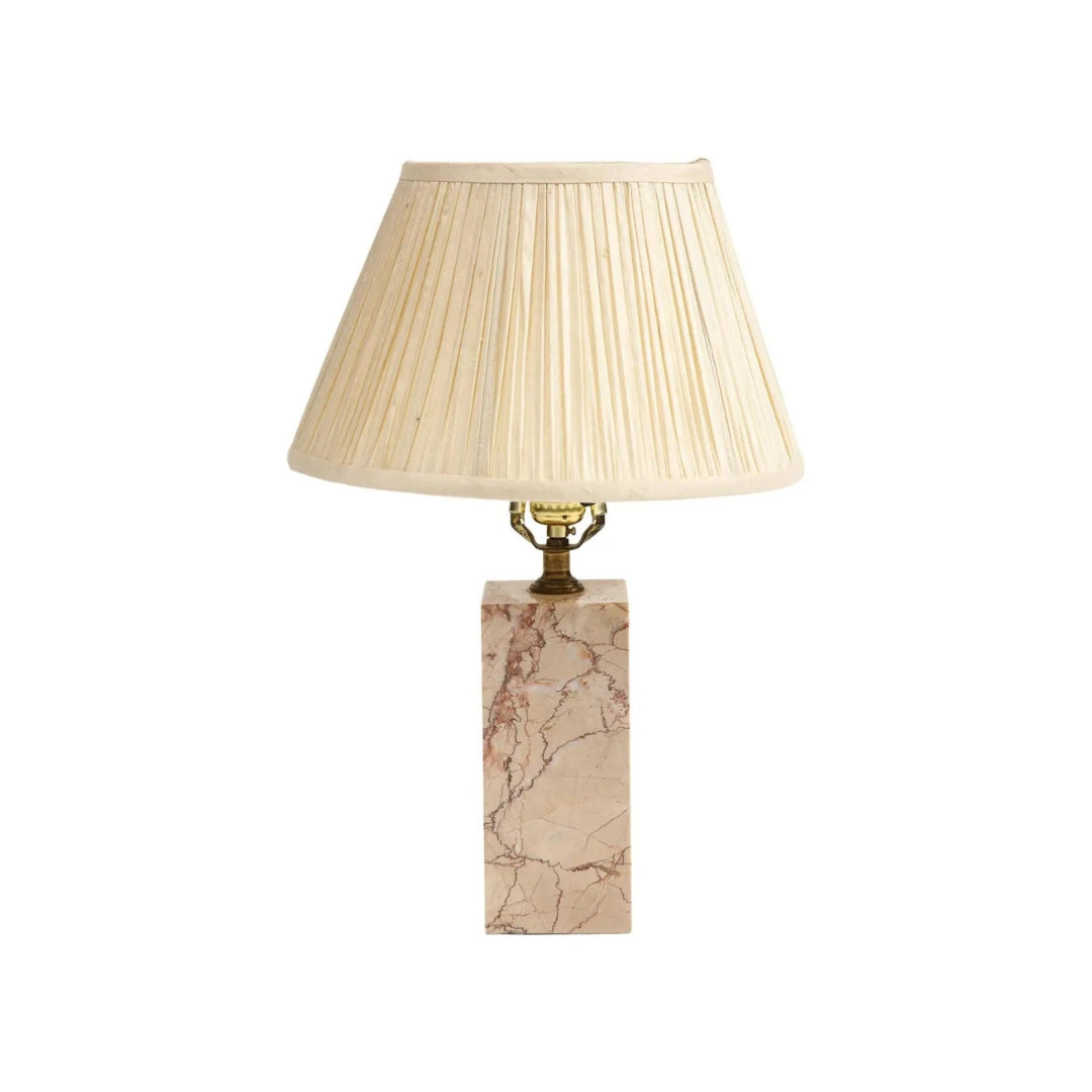 Midcentury Modern Pink Marble Table Lamp attributed to T.H. Robsjohn-Gibbings