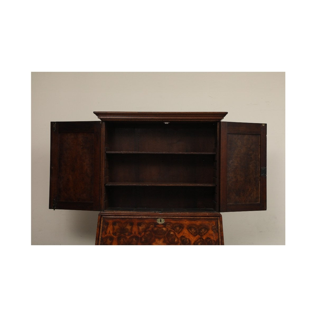20th Century English Secretaire with Oyster Veneer