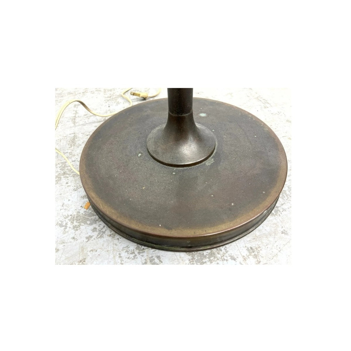 Bronze Machine Age Art Deco Torchiere Floor Lamp