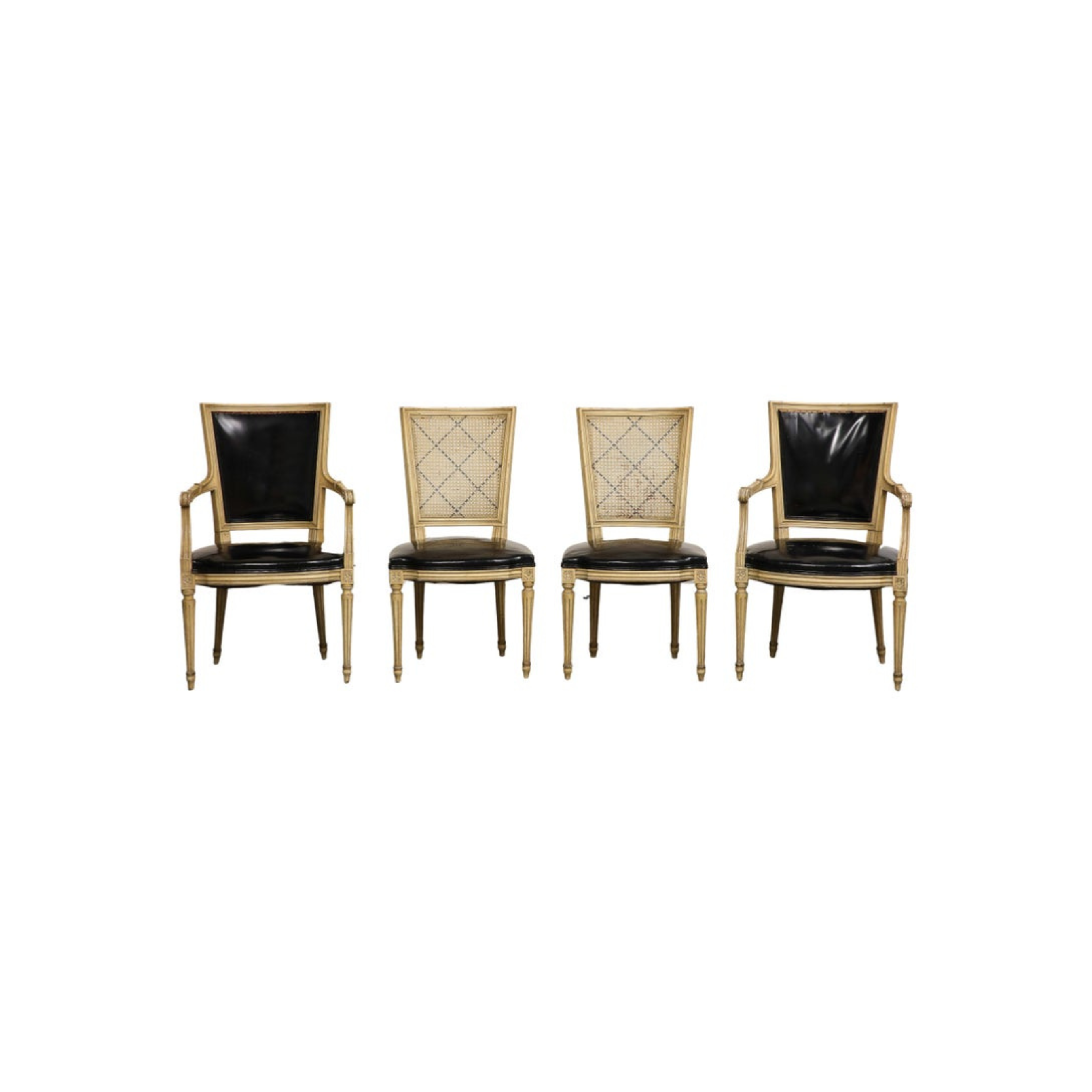 Pair of French Louis XVI Style Beechwood Fauteuil Armchairs – Erin