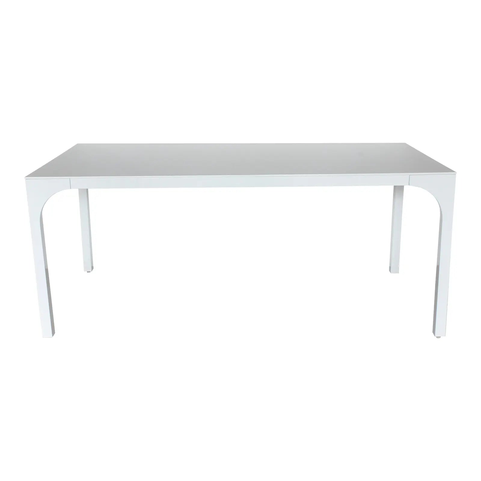White lacquer rectangular dining table deals