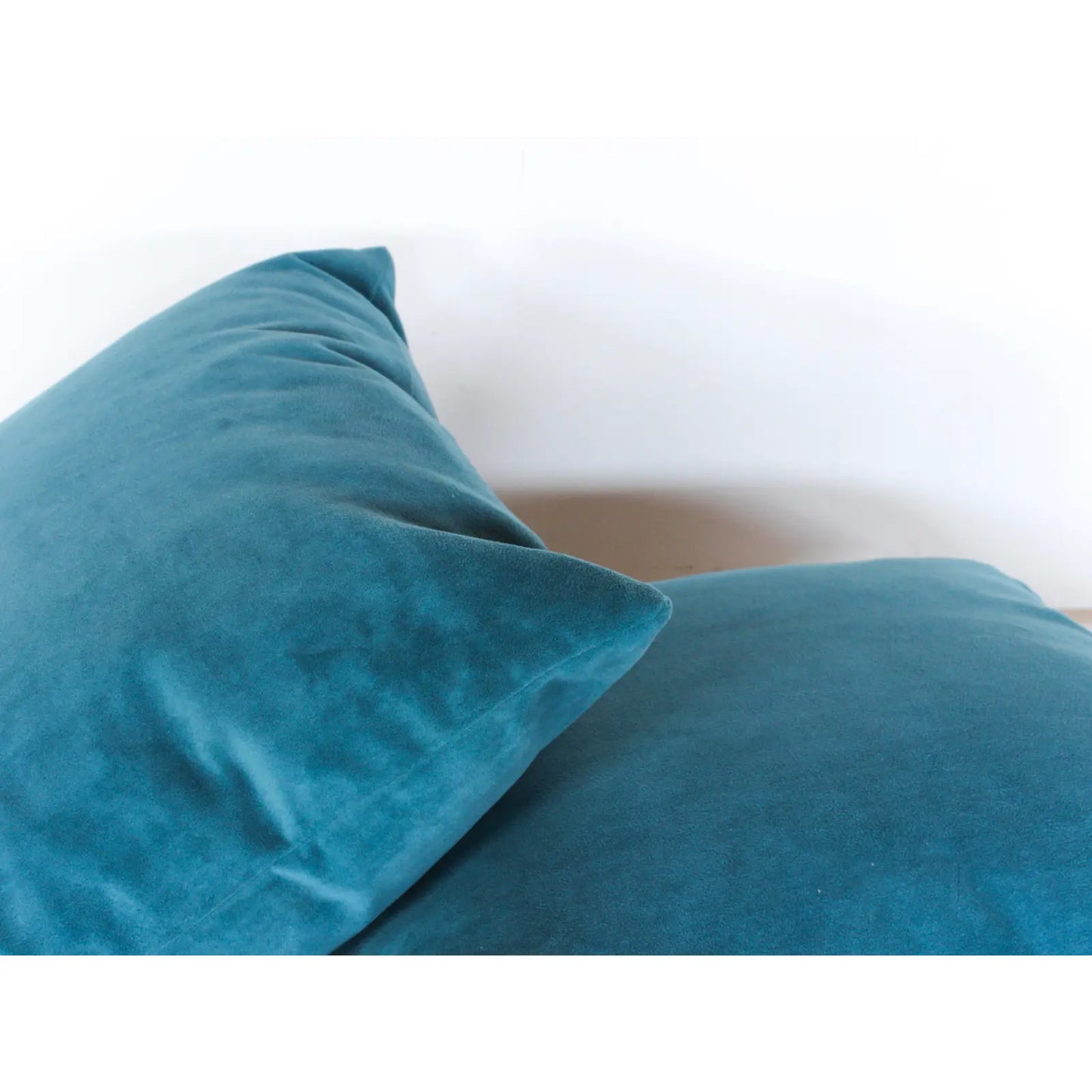 Pair of Turquoise Velvet Accent Pillows