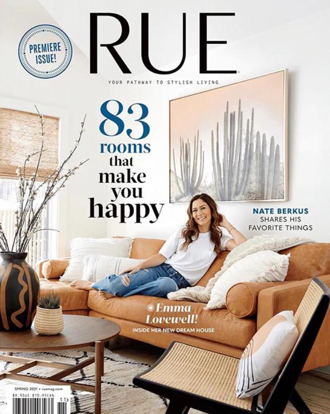 The cover of a Rue Magazine from 2021, in which Nate Berkus Interiors' work is featured.