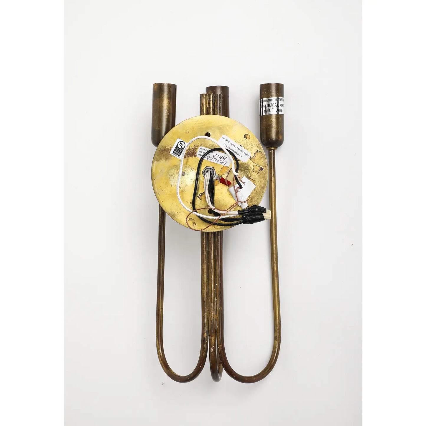 1940s Italian Brass Wall Light
