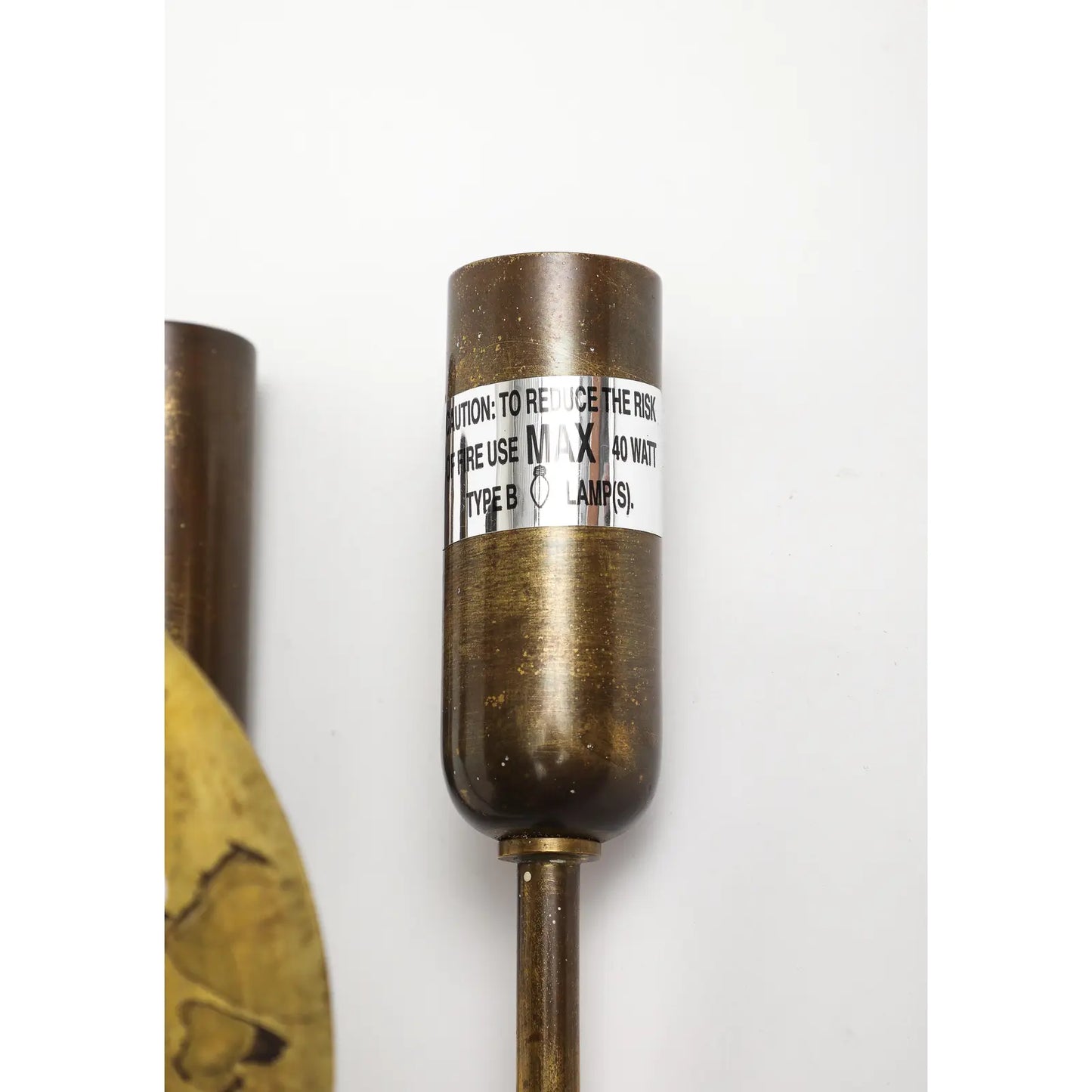 1940s Italian Brass Wall Light