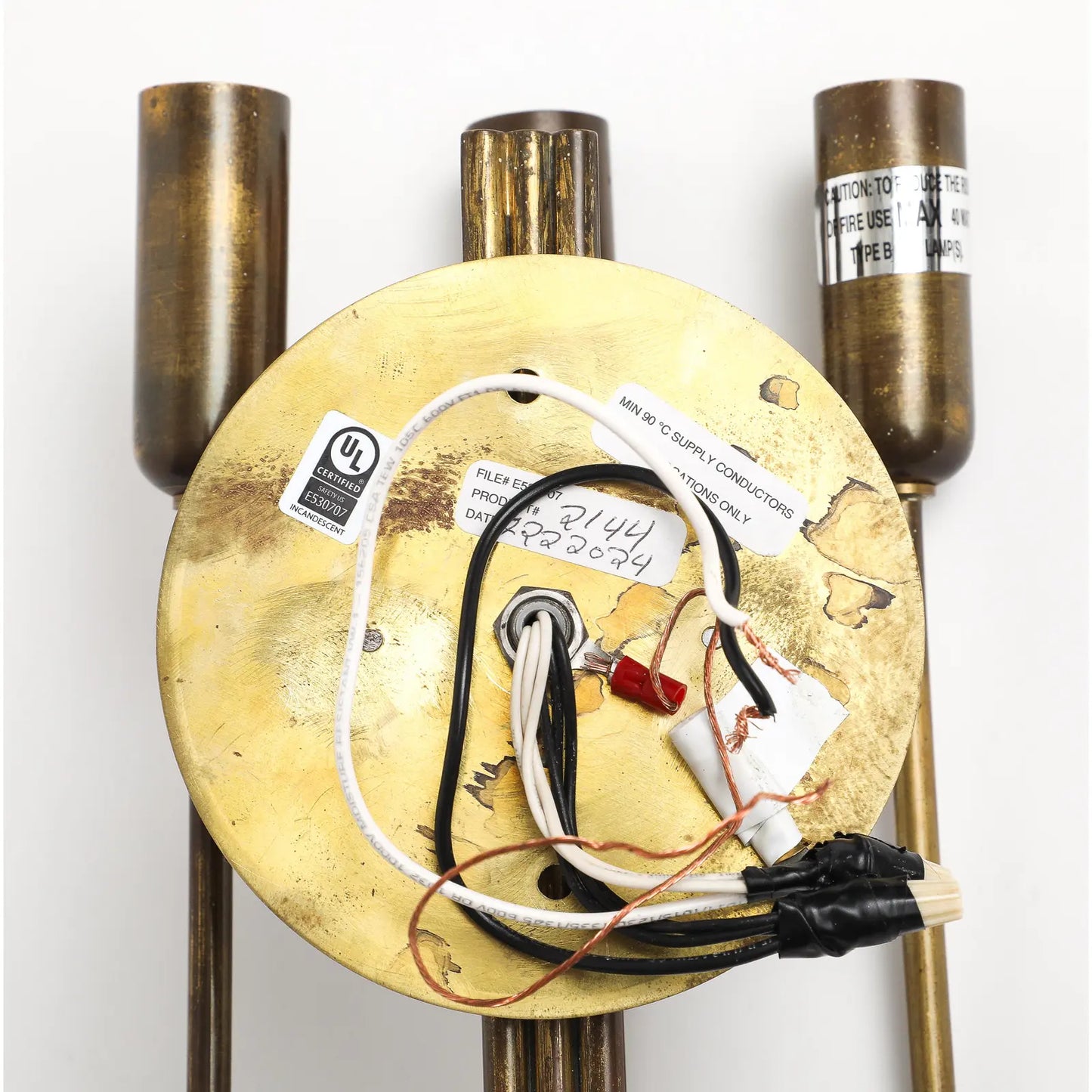 1940s Italian Brass Wall Light