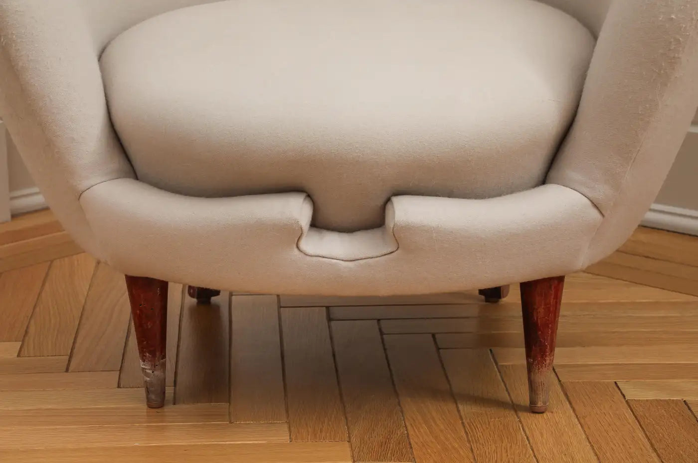 1950s Italian Federico Munari Upholstered Curved Lounge Chair