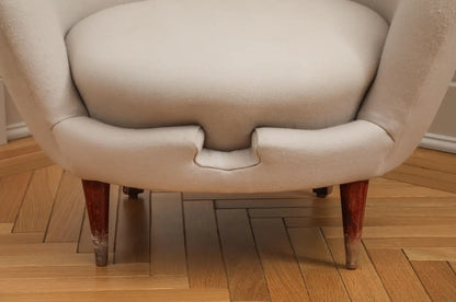 1950s Italian Federico Munari Upholstered Curved Lounge Chair
