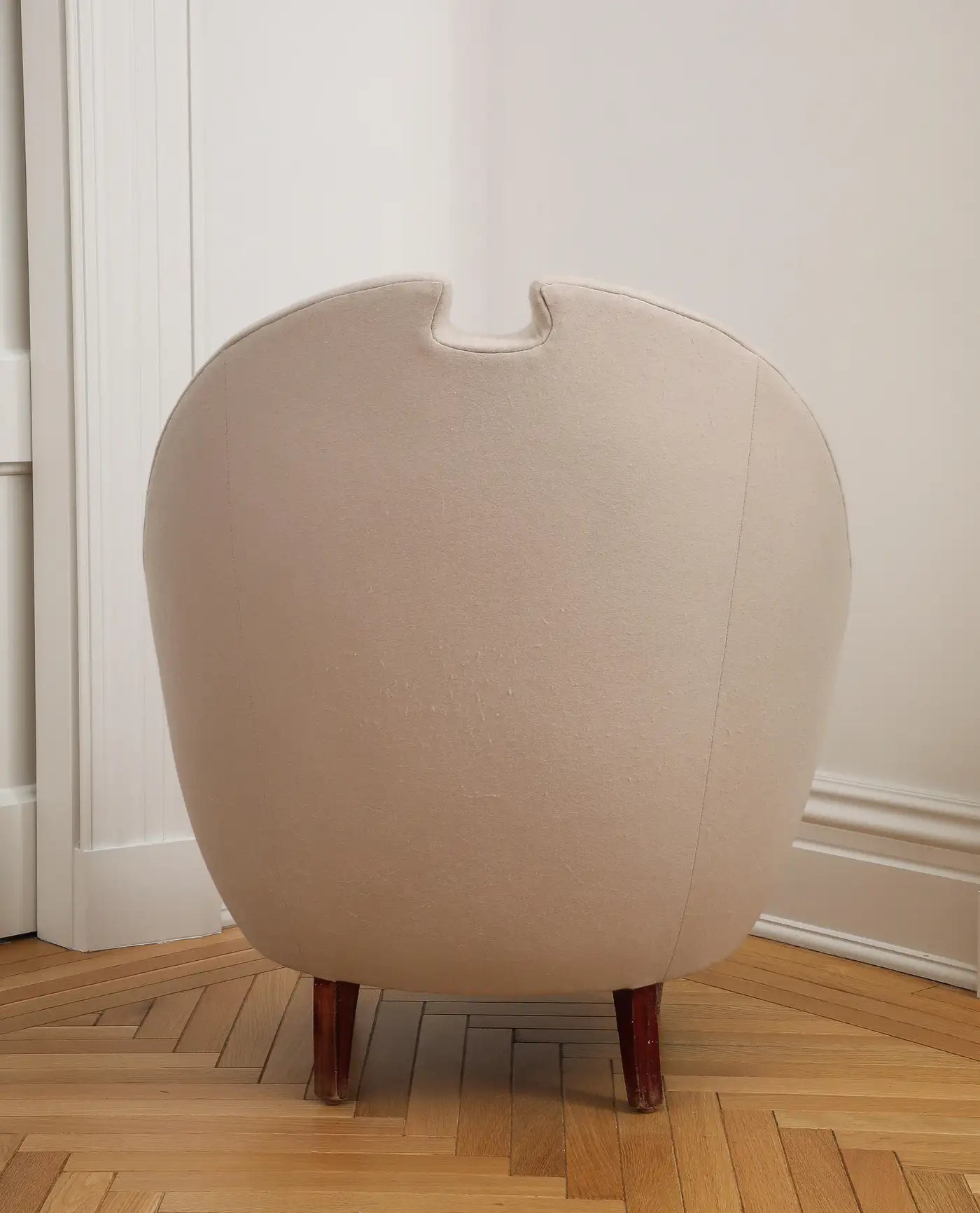 1950s Italian Federico Munari Upholstered Curved Lounge Chair