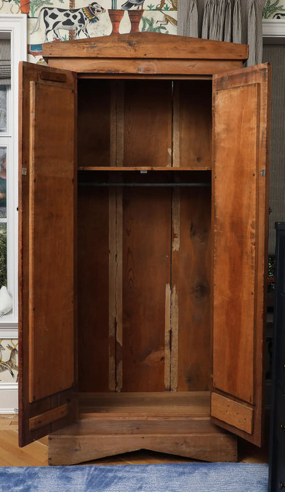 19th Century American Wood Armoire with Original Hardware