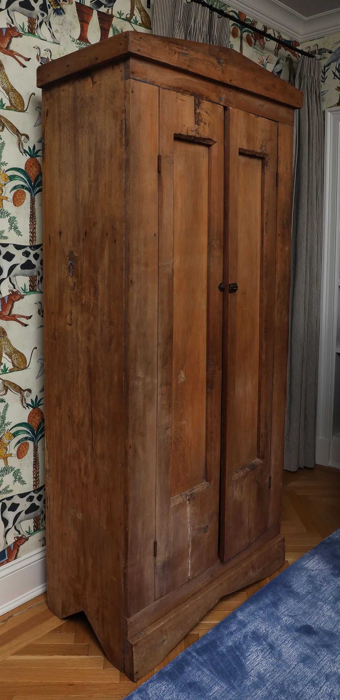 19th Century American Wood Armoire with Original Hardware