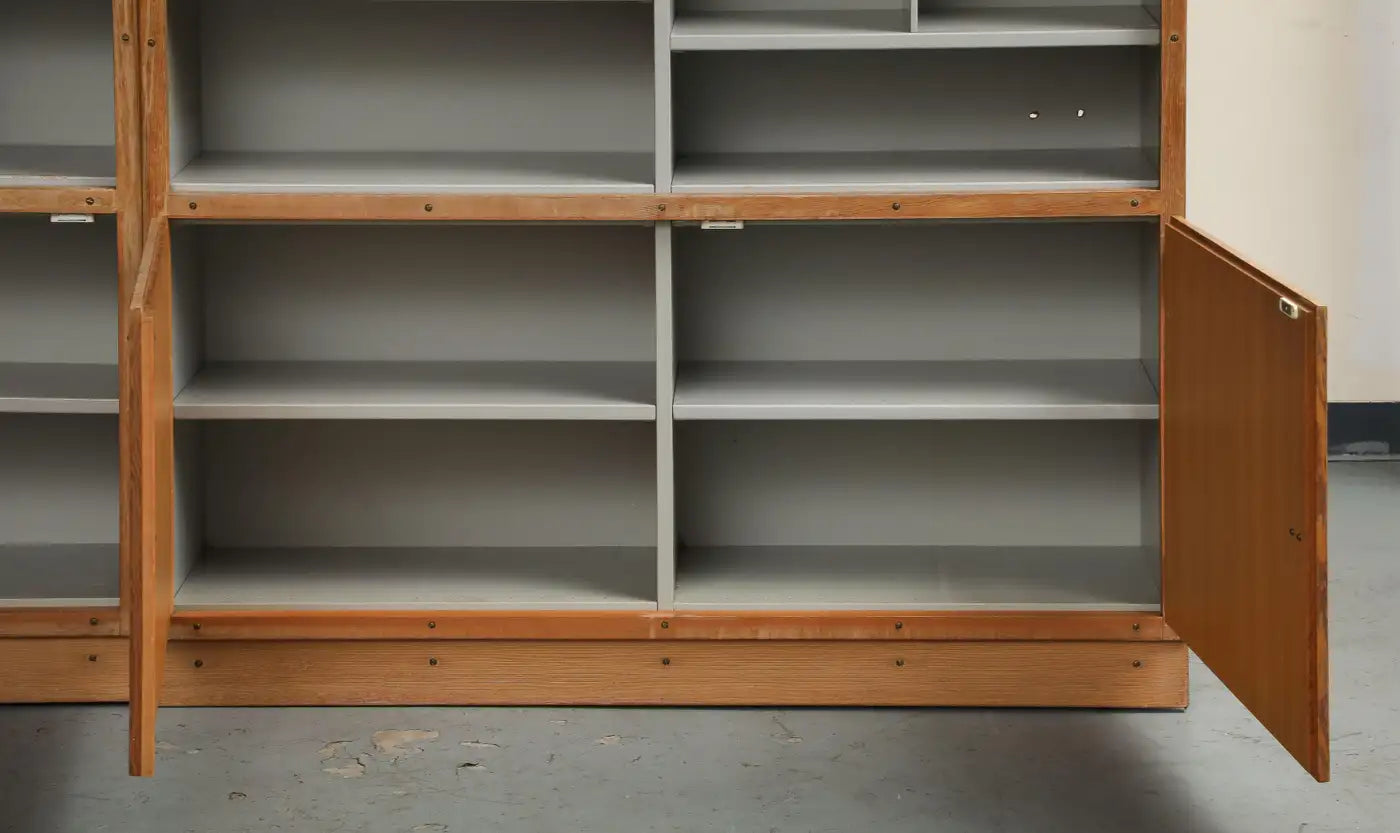2-Piece Scandinavian Oak Bookcase System by Børge Mogensen, Denmark 1970s