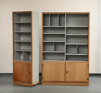 2-Piece Scandinavian Oak Bookcase System by Børge Mogensen, Denmark 1970s