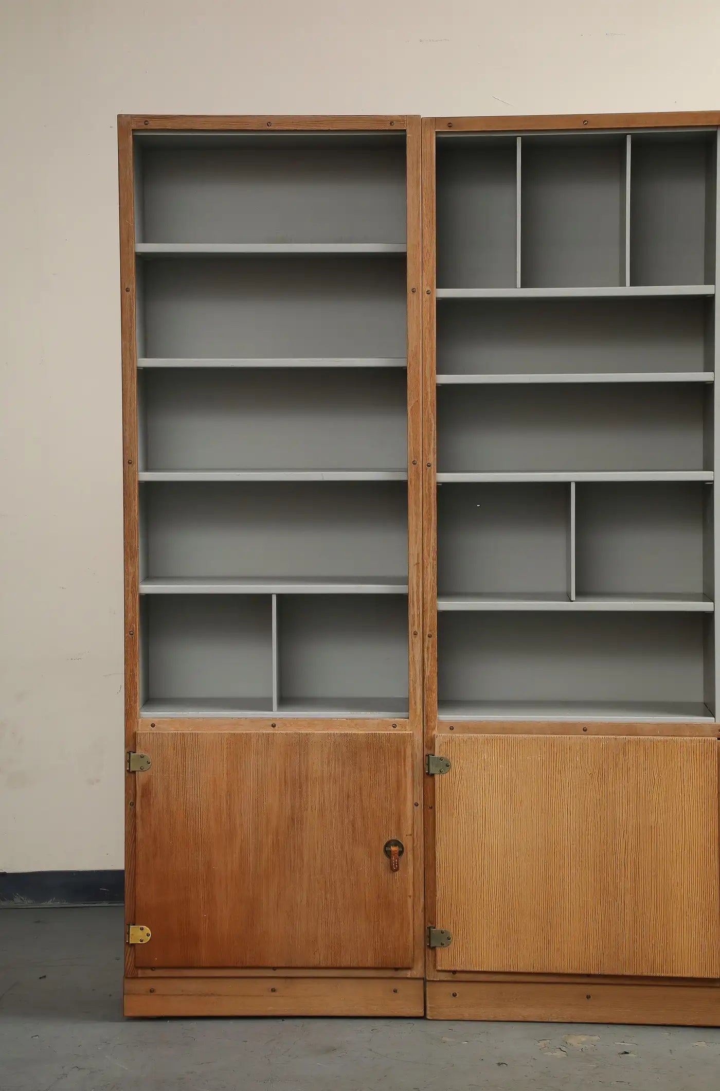 2-Piece Scandinavian Oak Bookcase System by Børge Mogensen, Denmark 1970s