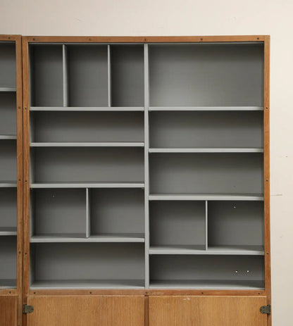2-Piece Scandinavian Oak Bookcase System by Børge Mogensen, Denmark 1970s