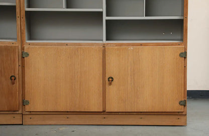 2-Piece Scandinavian Oak Bookcase System by Børge Mogensen, Denmark 1970s