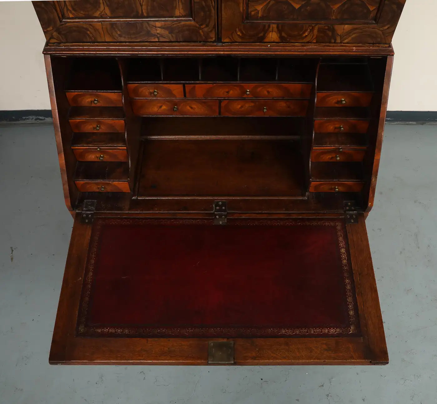 20th Century English Secretaire with Oyster Veneer