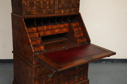20th Century English Secretaire with Oyster Veneer