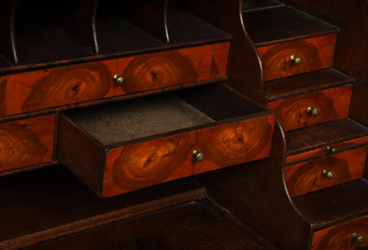 20th Century English Secretaire with Oyster Veneer