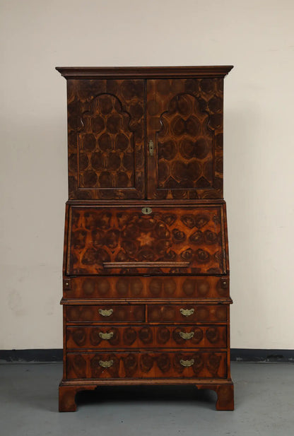 20th Century English Secretaire with Oyster Veneer