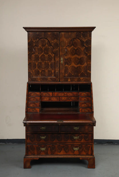 20th Century English Secretaire with Oyster Veneer