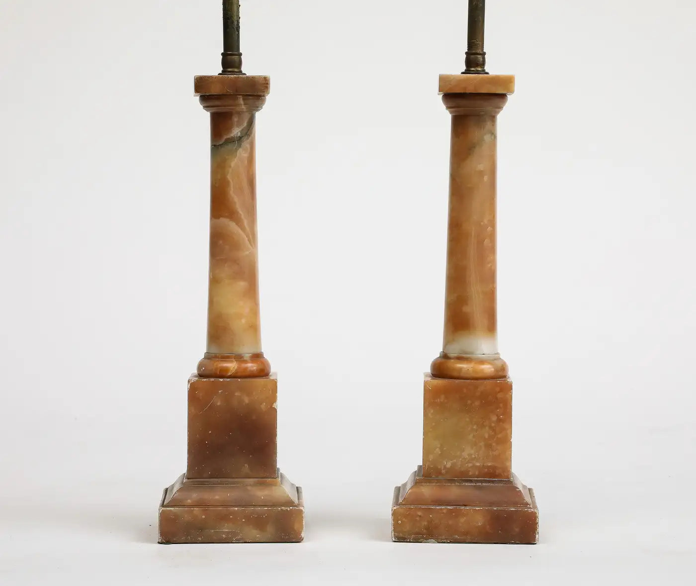 Pair of 1930s Italian Marble Table Lamps