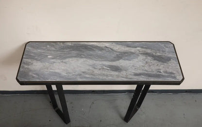 Modern Iron Wall-Mounted Officina Ciani Console with New Marble Top