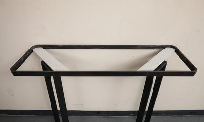 Modern Iron Wall-Mounted Officina Ciani Console with New Marble Top